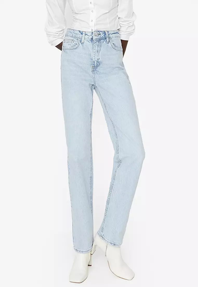 Buy Trendyol Casual Denim Jeans in Light Blue 2024 Online