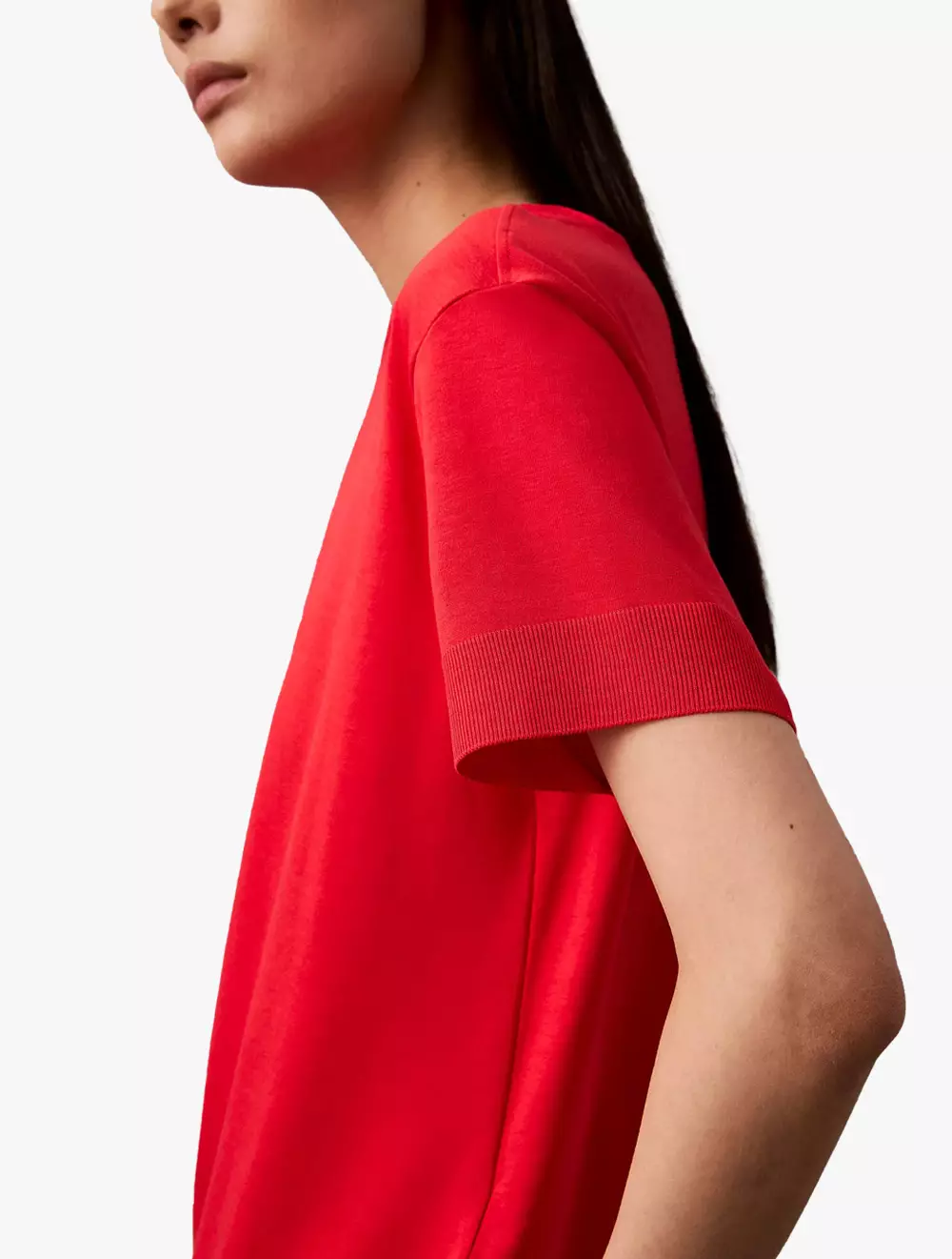 Calvin Klein - Fine Knit Mock Neck T-Shirt