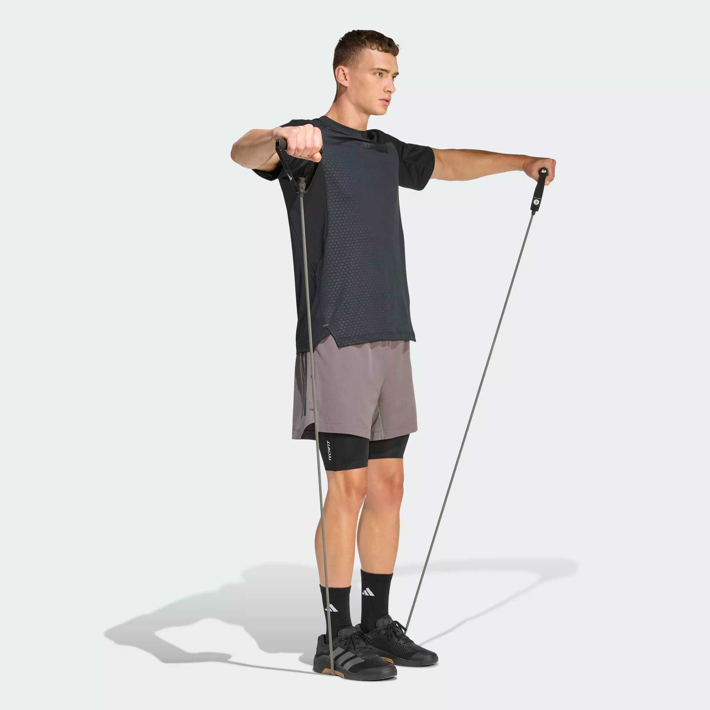 Gym & Training D4T PrimeLift 3 STRIPES SHORTS Men Brown KD0356