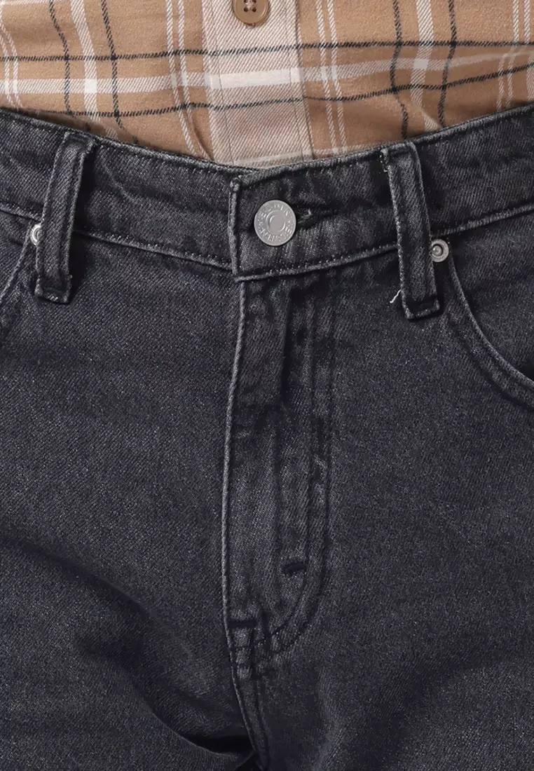 801 REGULER FIT TWIL JEANS COAL BLACK - Celana Panjang Denim Pria