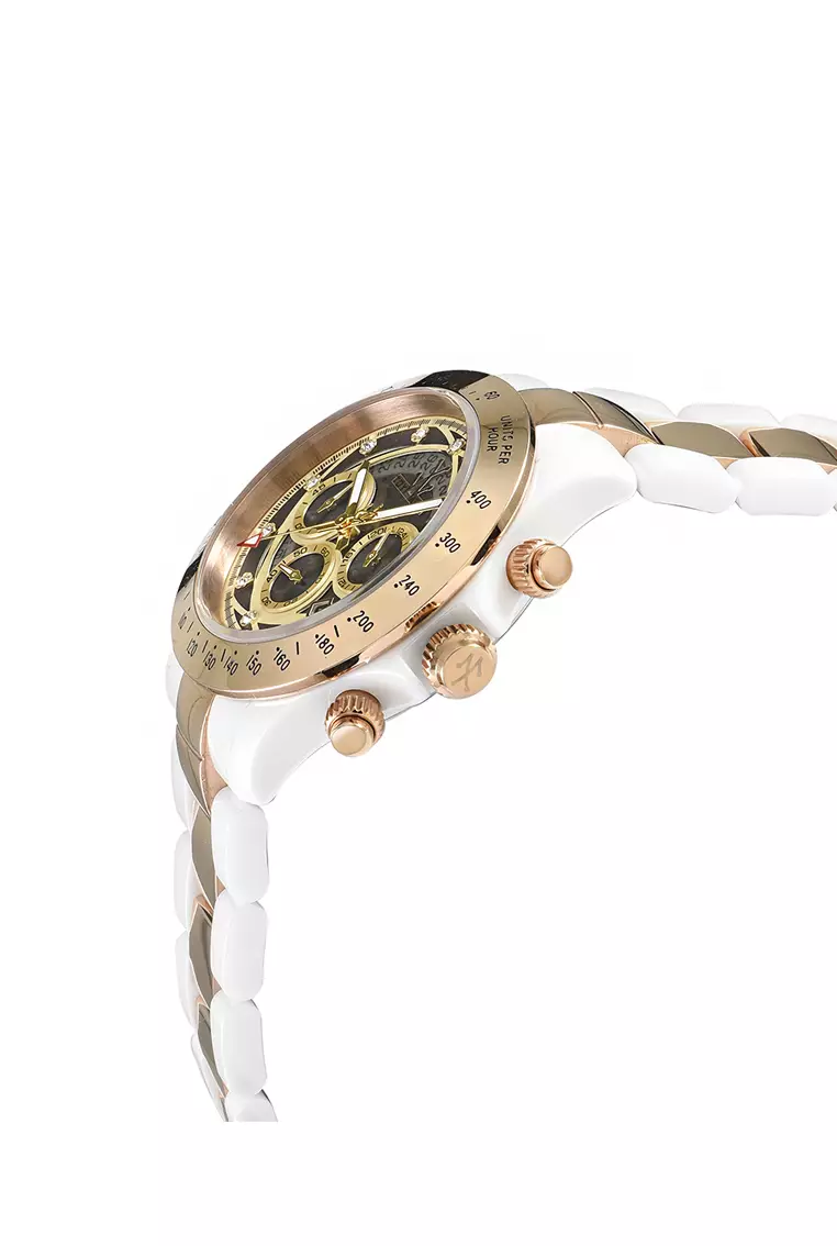 Buy ToyWatch Heavy Metal Chronograph Two-Tone Rose Gold White Unisex Watch  TYCHMC41WHPG Online | ZALORA Malaysia