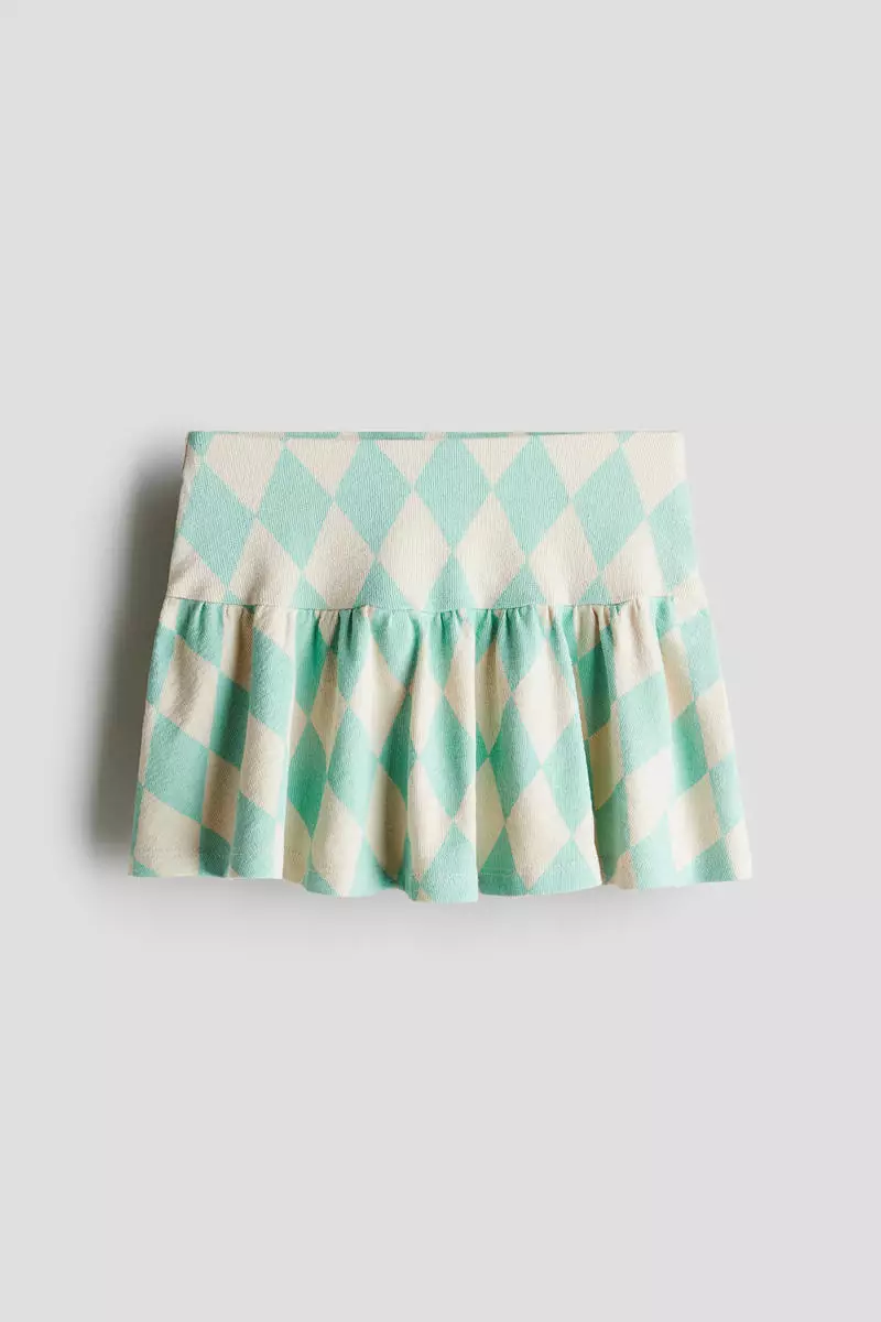 Crinkled jersey skirt