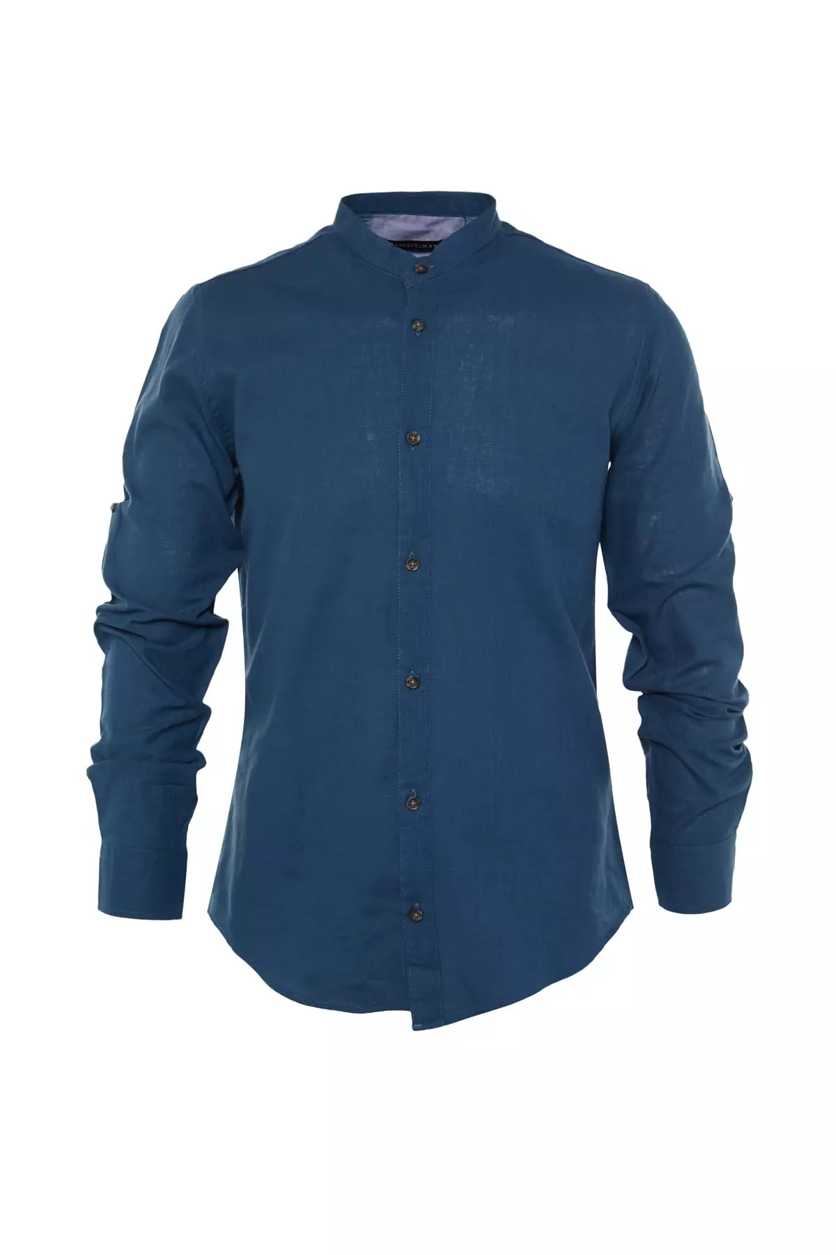 Slim Fit Grandad Collar Shirt