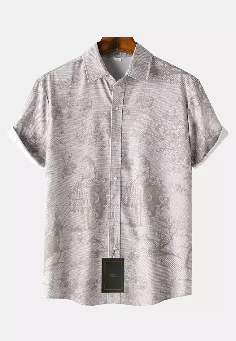 Twenty Eight Shoes Printed Short-Sleeved Shirt YL-C289