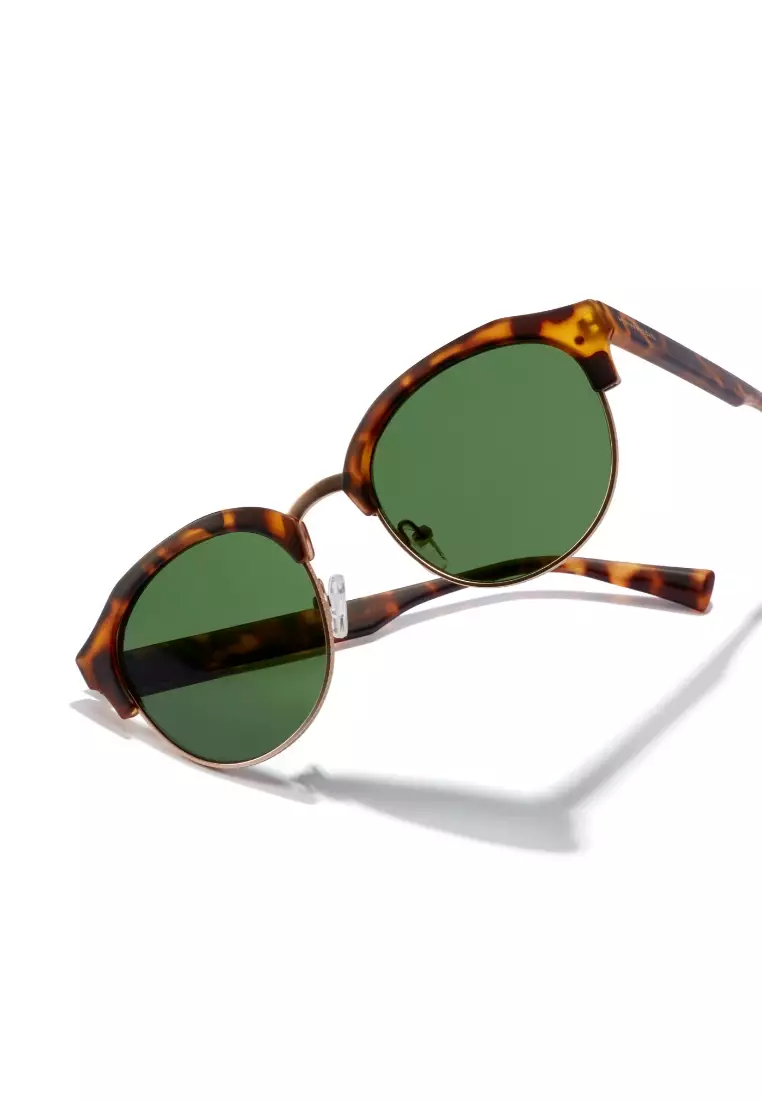 HAWKERS Green CLASSIC ROUNDED Sunglasses For Men And Women, Unisex. Official Product Designed In Spain