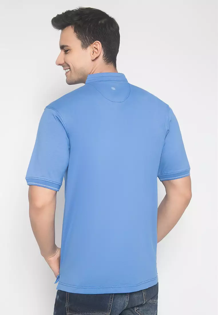 LGS - Kaos Casual - Plaket - Biru - Regular Fit - CTS.221.M2821.01.C