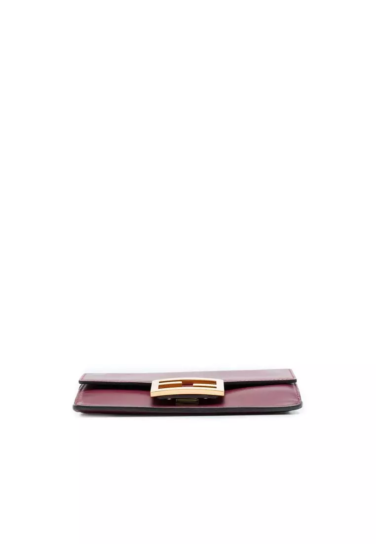 Pre-Loved Fendi Mini Leather Flat Baguette Crossbody