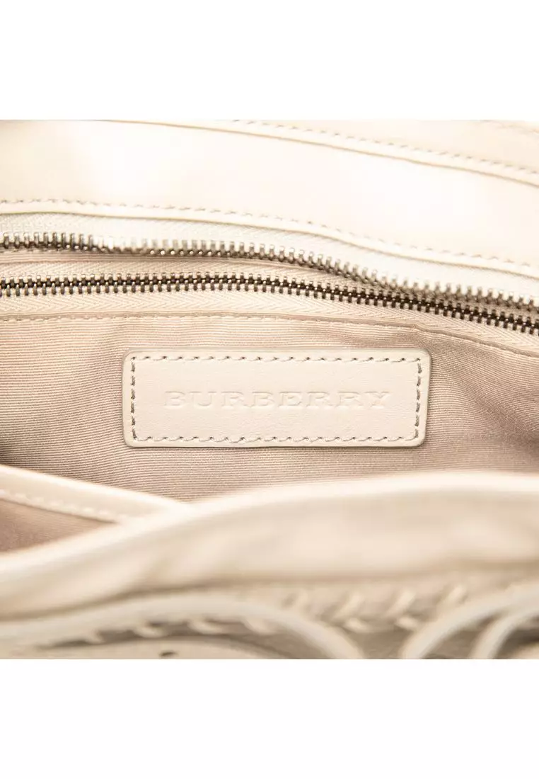Pre-Loved Burberry Small Bicolor Leather Waltham Satchel