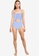Cotton On Body blue Gathered Tie Front Halter One Piece Cheeky Swimsuit 35AFEUS9DDBEADGS_4