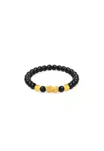 Black - Double Dragon Charm & Pixiu
