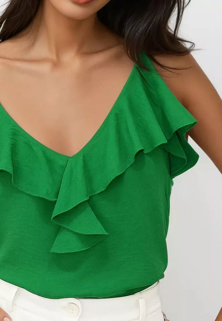 Cotton Ruffle Cami Top