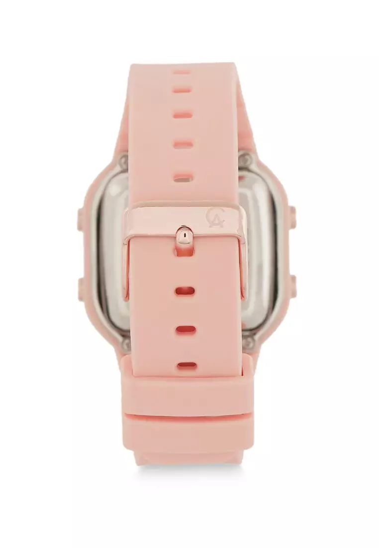 Alexandre Christie Jam Tangan Wanita - Pink Rosegold - Rubber Strap - 9347 LHRRGPN