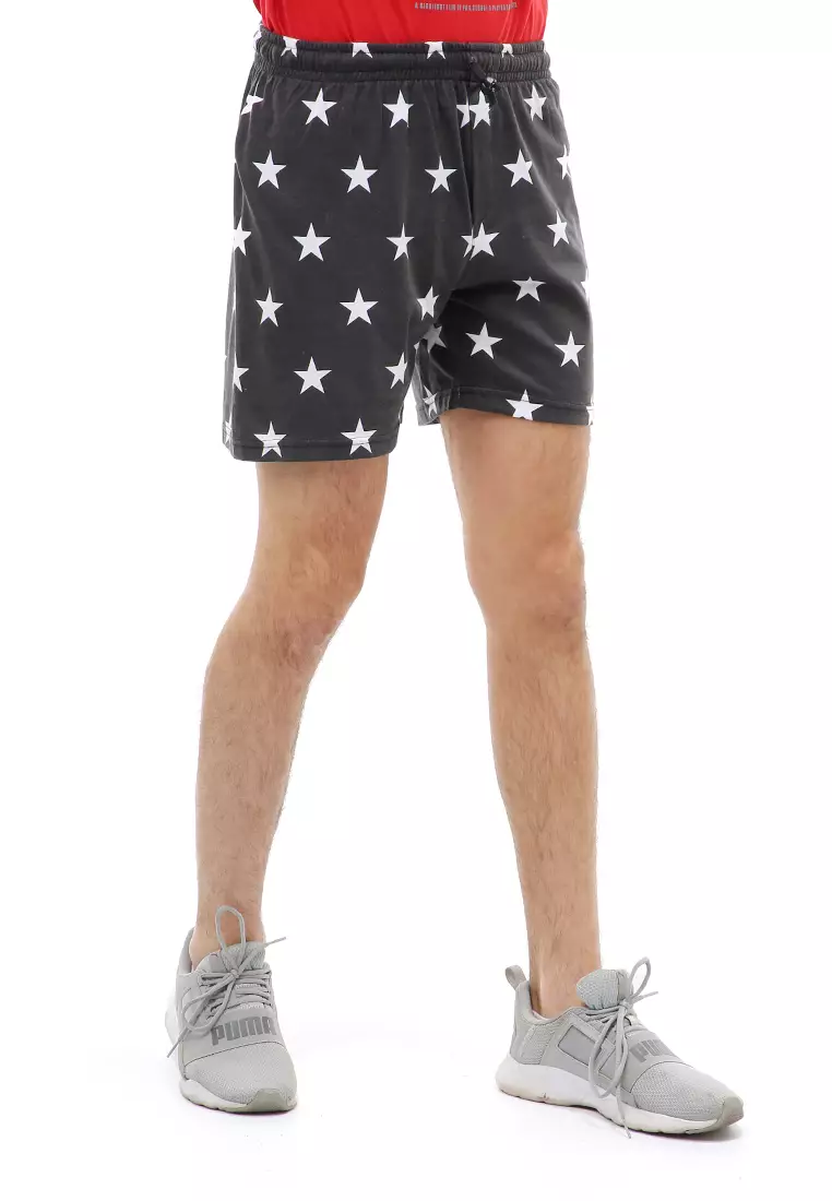 Jaymes Short Pants Celana Dalam Boxer Pria Star Motive Material Cotton ORIGINAL - Black