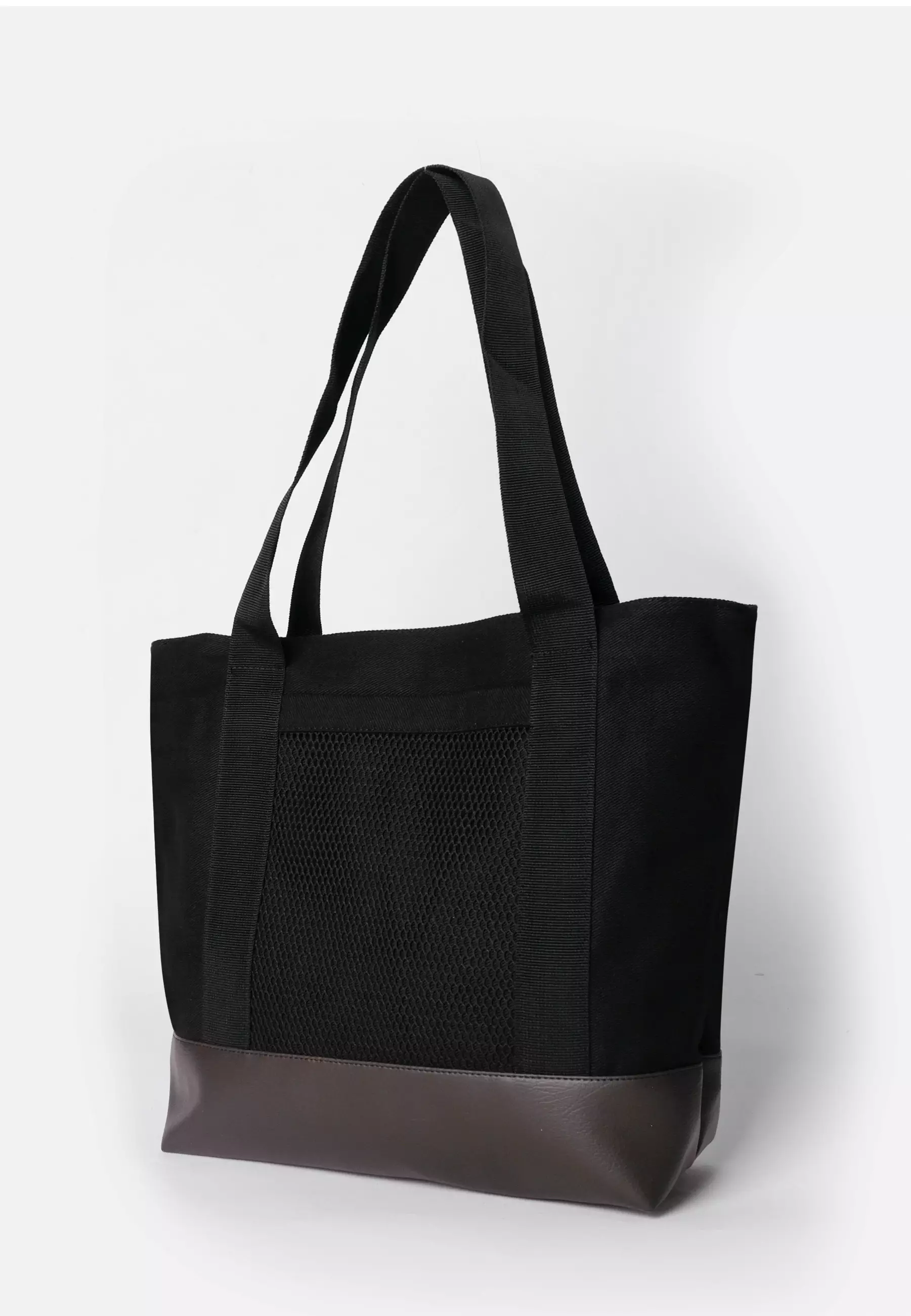 Pamole - Totebag Wanita Bahan Kanvas Penutup Resleting Tote Bag Wanita - Xora Series Comb Coklat