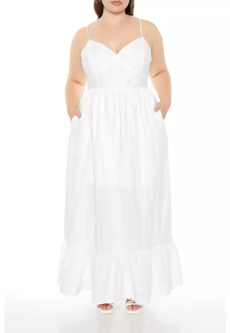 Forever 21 white maxi dress online