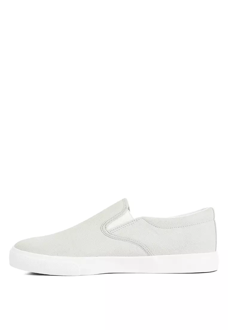 Light grey outlet slip ons