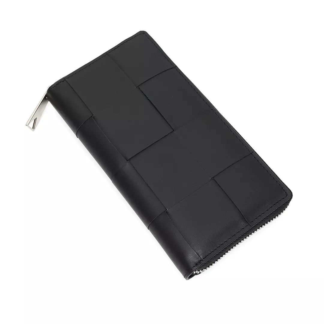 Cassette Long Zip Wallet Black