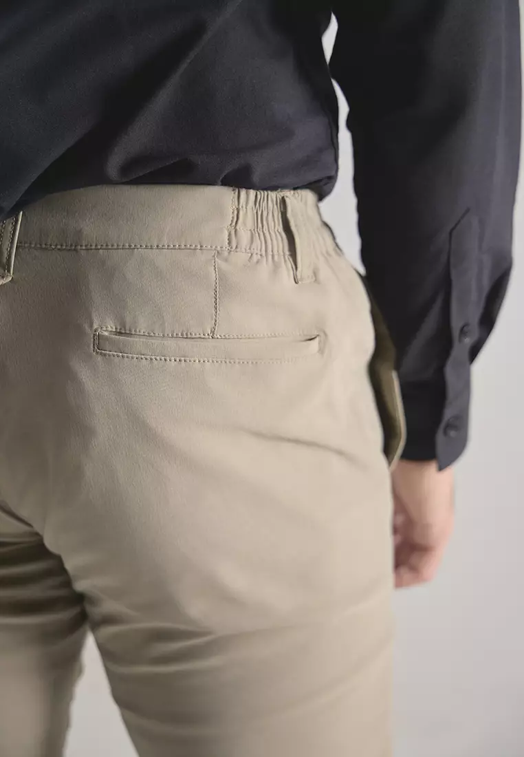 OXCON EZ Flexpants Celana Chinos Nylon Panjang Pria Desert Khaki