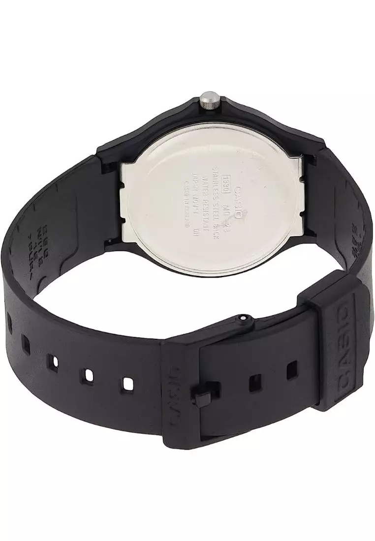 Men's Analog Watch MQ-24-9EL Black Resin Band Casual Watch