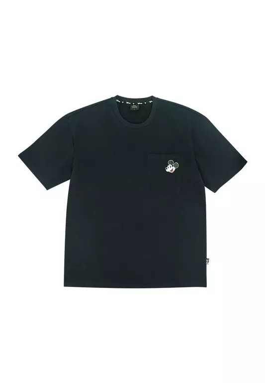 Disney Mickey Mens Oversize T-Shirt with Pocket Navy Blue