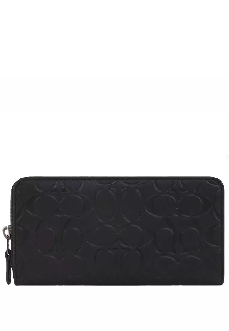 Buy Coach Mens Accordion Wallet In Signature Leather Black 2025