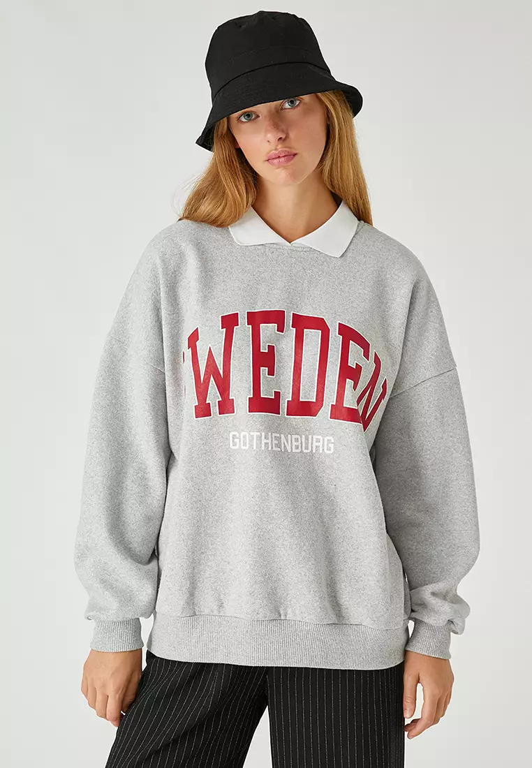 Oversized college sweatshirts clearance