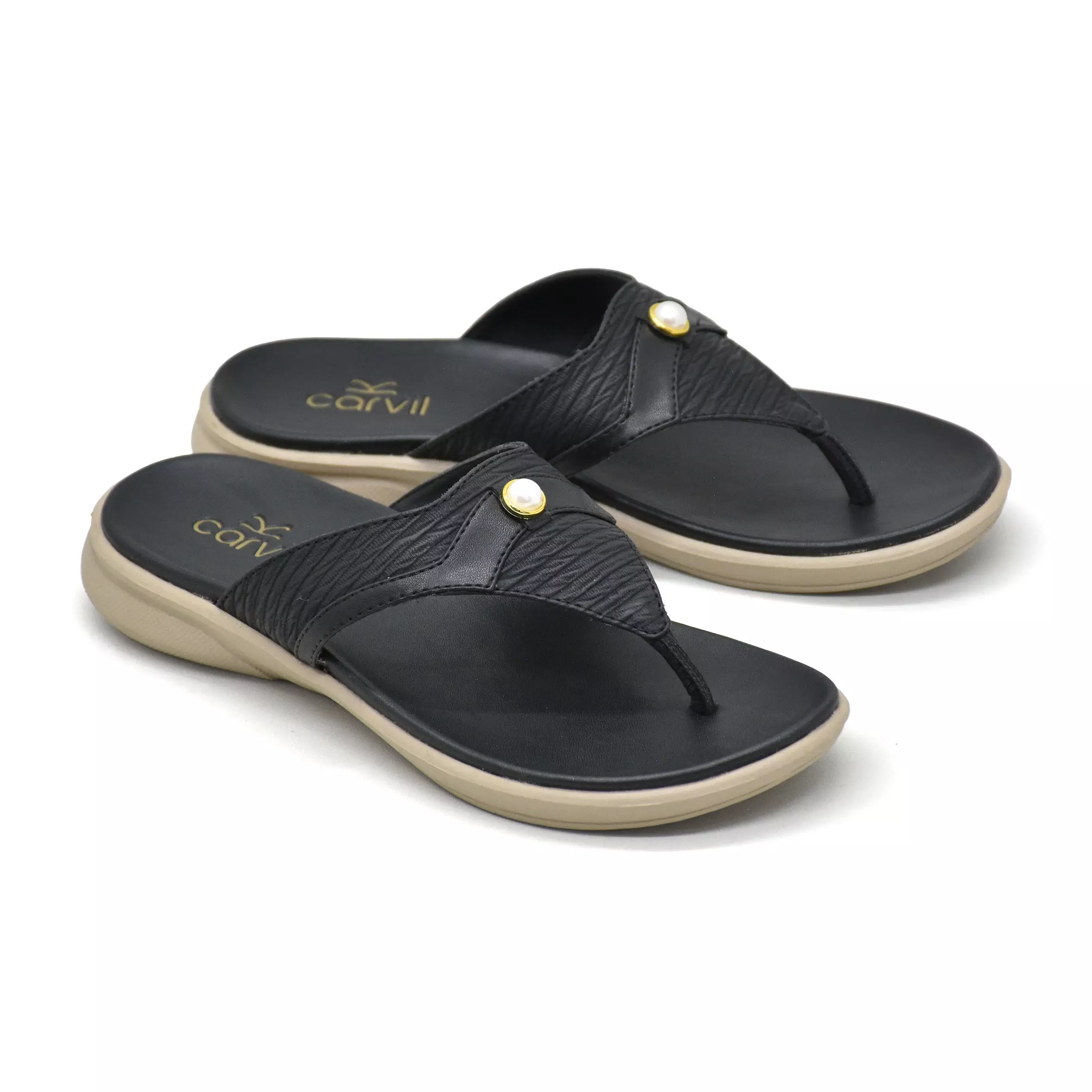 Carvil Sandal Wanita Fukui-01 L Black