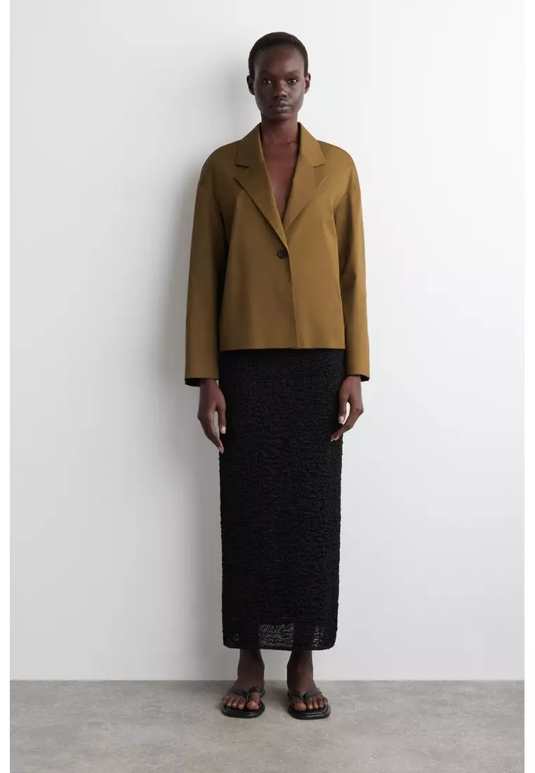 SINGLE-BUTTON COTTON BLAZER