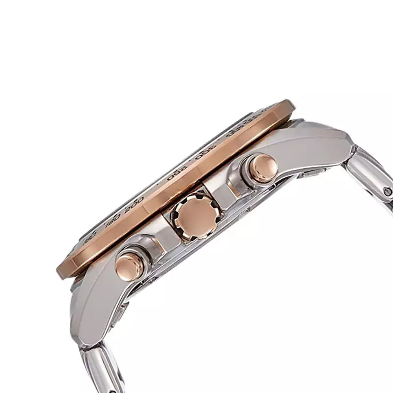 Jam Tangan Pria Seiko Lord SPC234P1 Discover More Chronograph White Dial Dual Tone Stainless Steel Strap