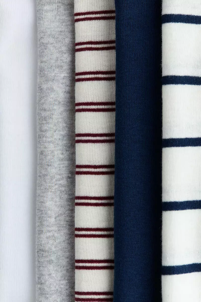 5-pack cotton envelope-neck bodysuits