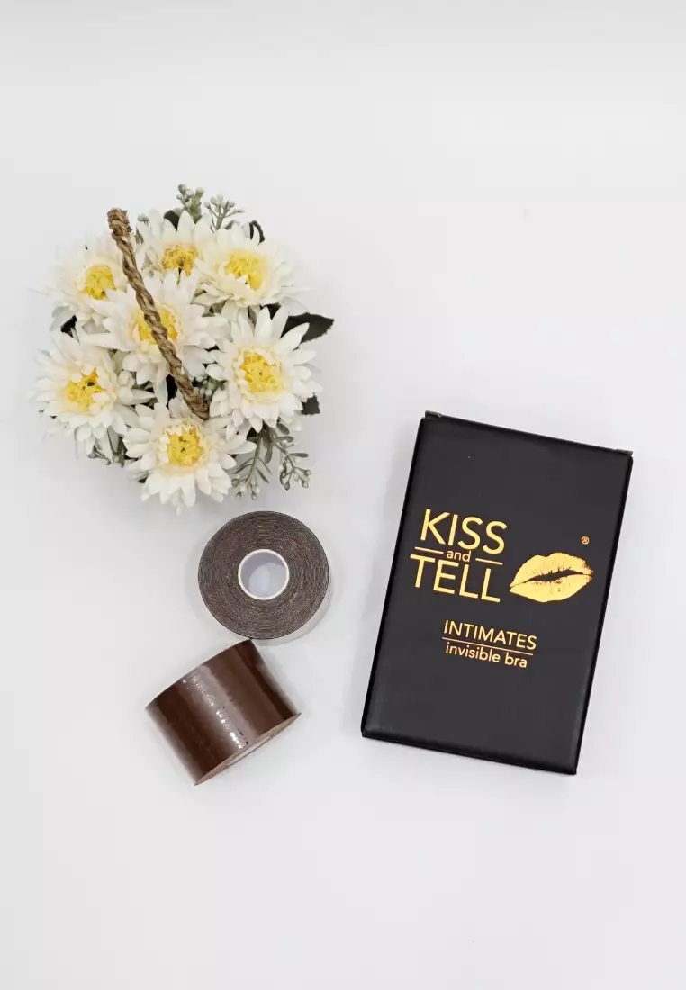 2 Pack Premium 5cm Body Tape Invisible Breast Lifting and Sports Muscle Tape Roll Waterproof in Brown