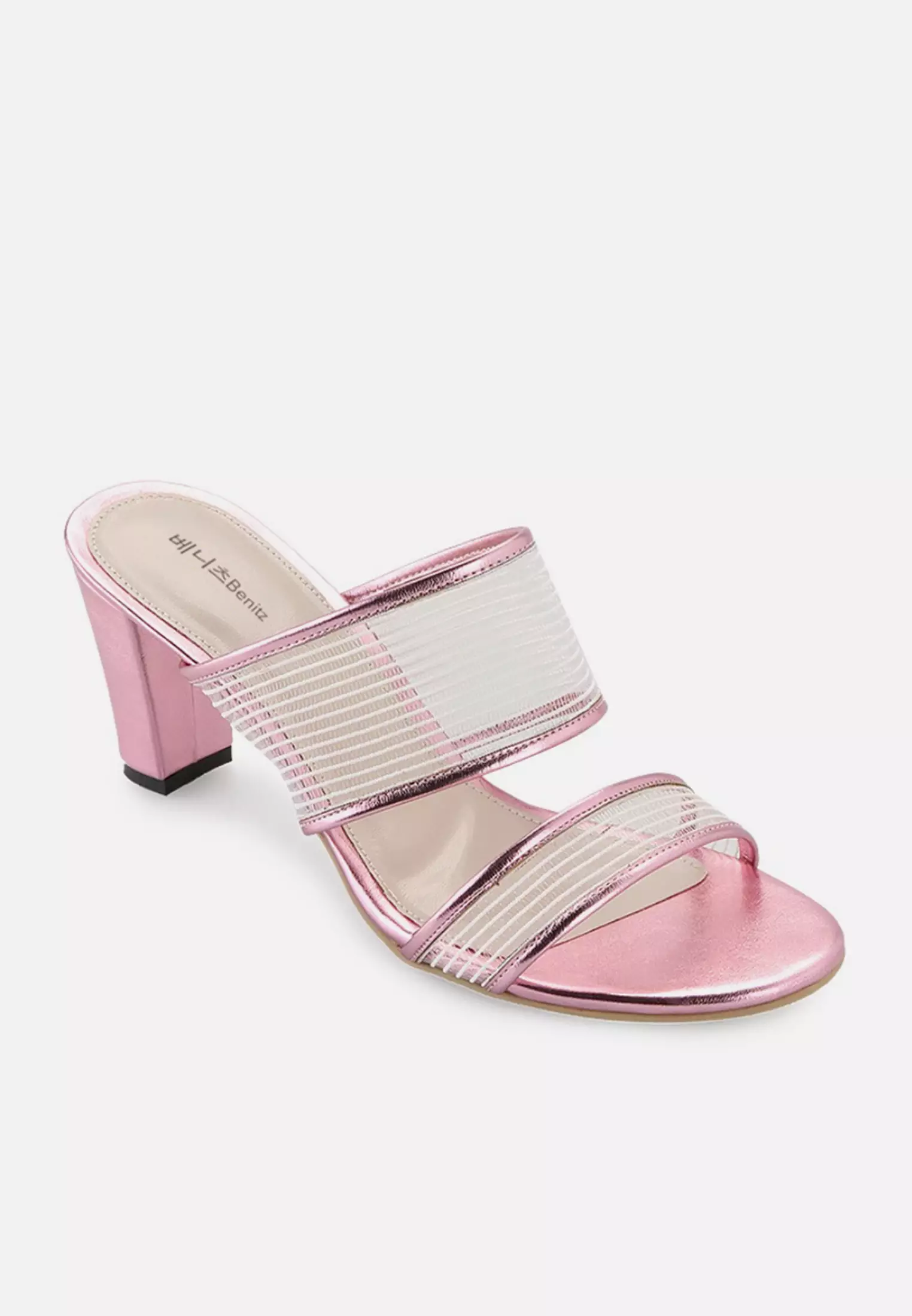 Jual Benitz Benitz High Heels Double Strap Mesh Wanita Casual Original ...