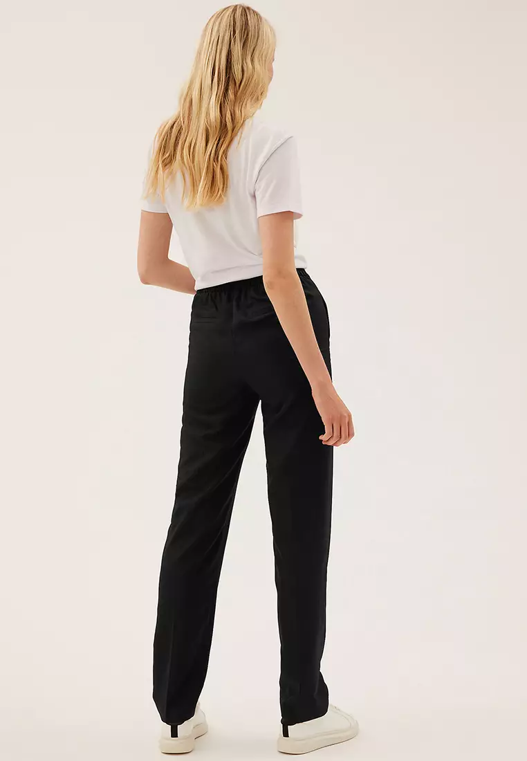 Jual Marks & Spencer Marl Straight Leg Trousers Original 2024 | ZALORA ...