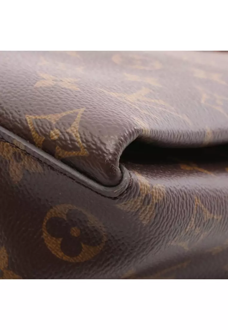 Pre-Loved Louis Vuitton Soufflot MM monogram Handbag PVC leather Brown