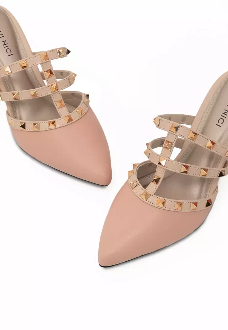 VIVI NICI - Annchi Sandal Mules Hak 7 cm Soft Pink