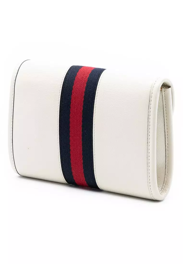Pre-Loved Gucci Mini Leather Rajah Web Chain Crossbody