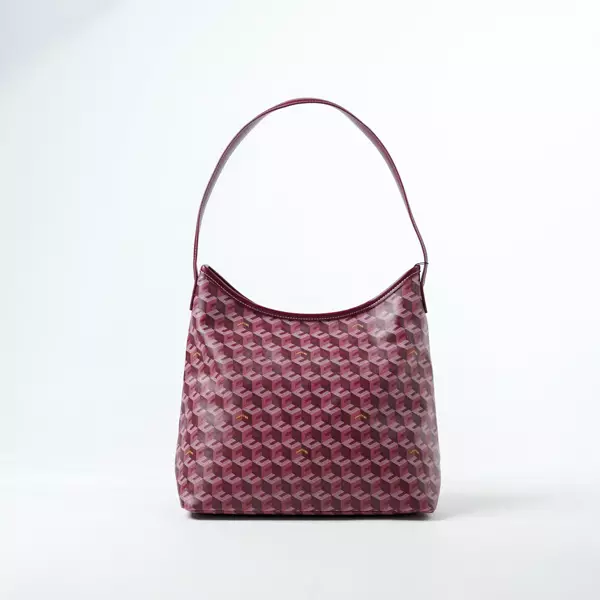 Tas CHRISTY NG MONOGRAM PATTERN BURGUNDY HOBO BAG MINI 100% ORIGINAL