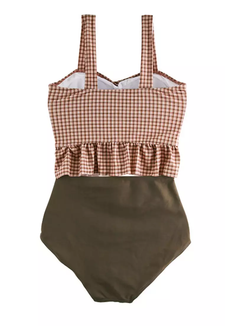 (2pcs) Checked Bikini Swimsuit