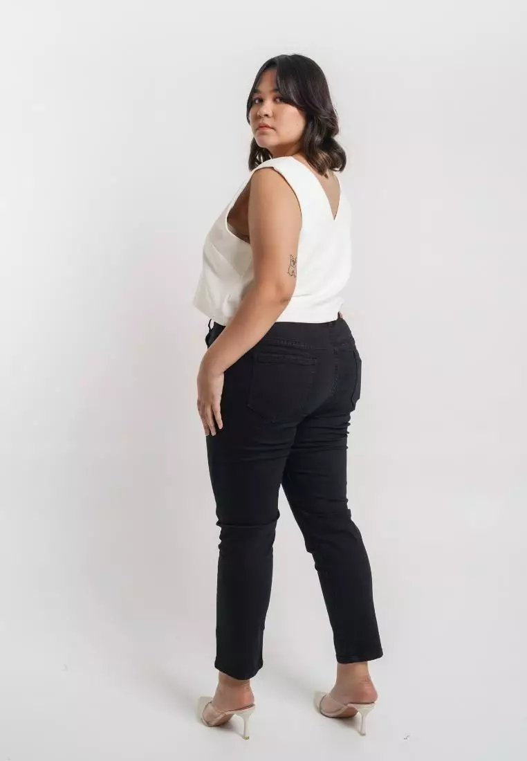 Plus Size Korean Jeans Ivy Black
