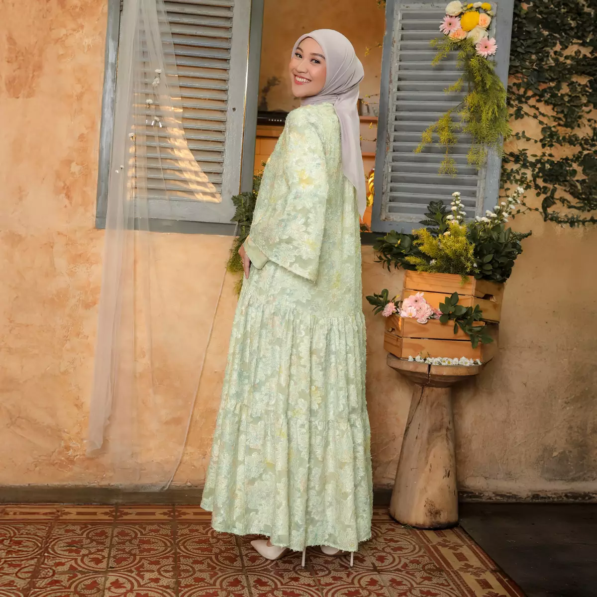 [Raya Collection] ZM Zaskia Mecca - Rilue Lime - Gamis Wanita - Primadona Series Edisi Lilya Senja