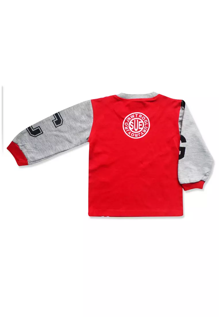 Skabe Pakaian Bayi Anak Laki Laki Baju Atasan Oblong Lengan Panjang Motif XC Setelan Kaos Warna Tua All Size Untuk Usia 12 Bulan Hingga 18 Bulan 2852