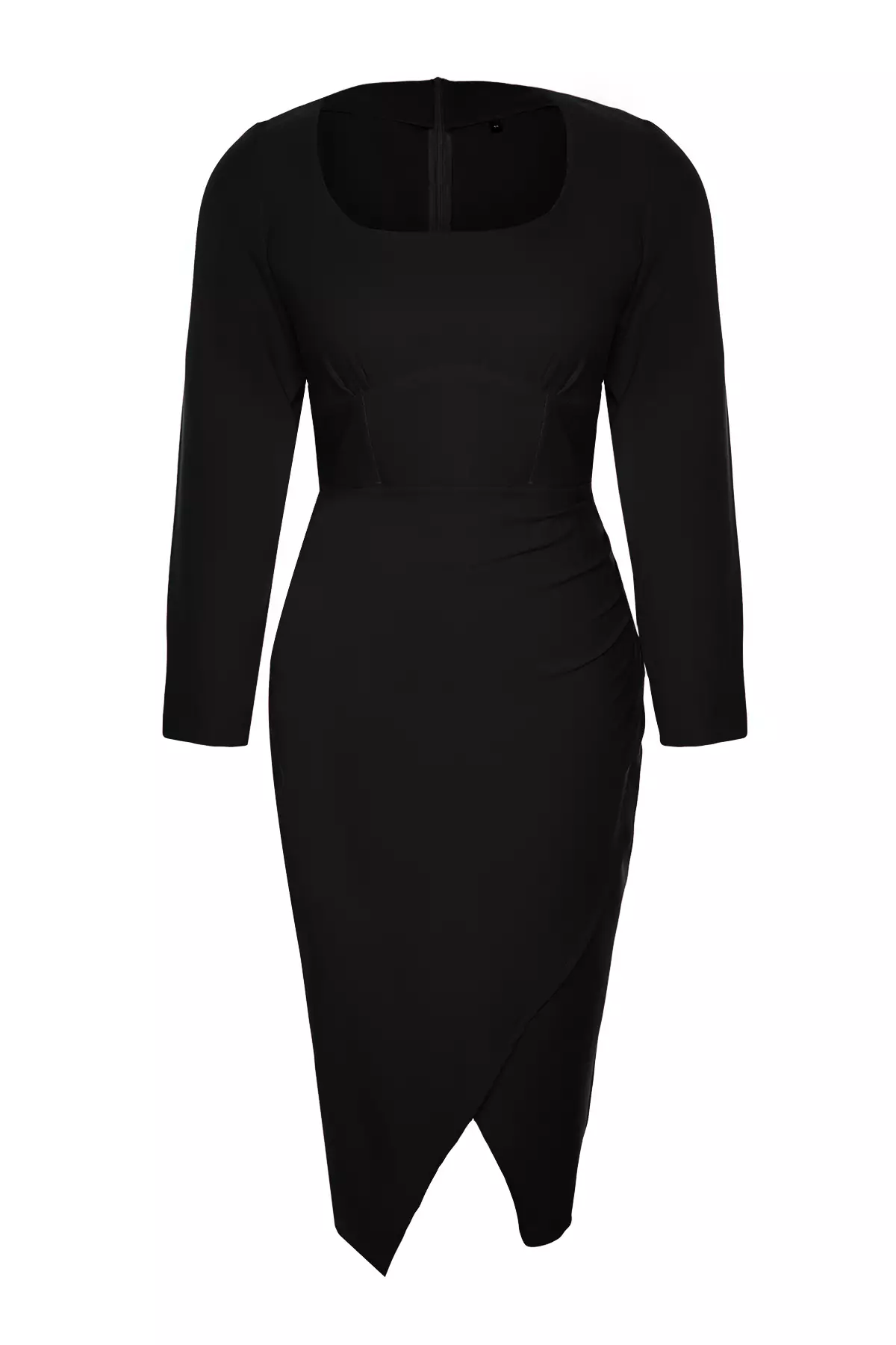 Buy Trendyol Plus Size Fitted Midi Dress 2024 Online | ZALORA