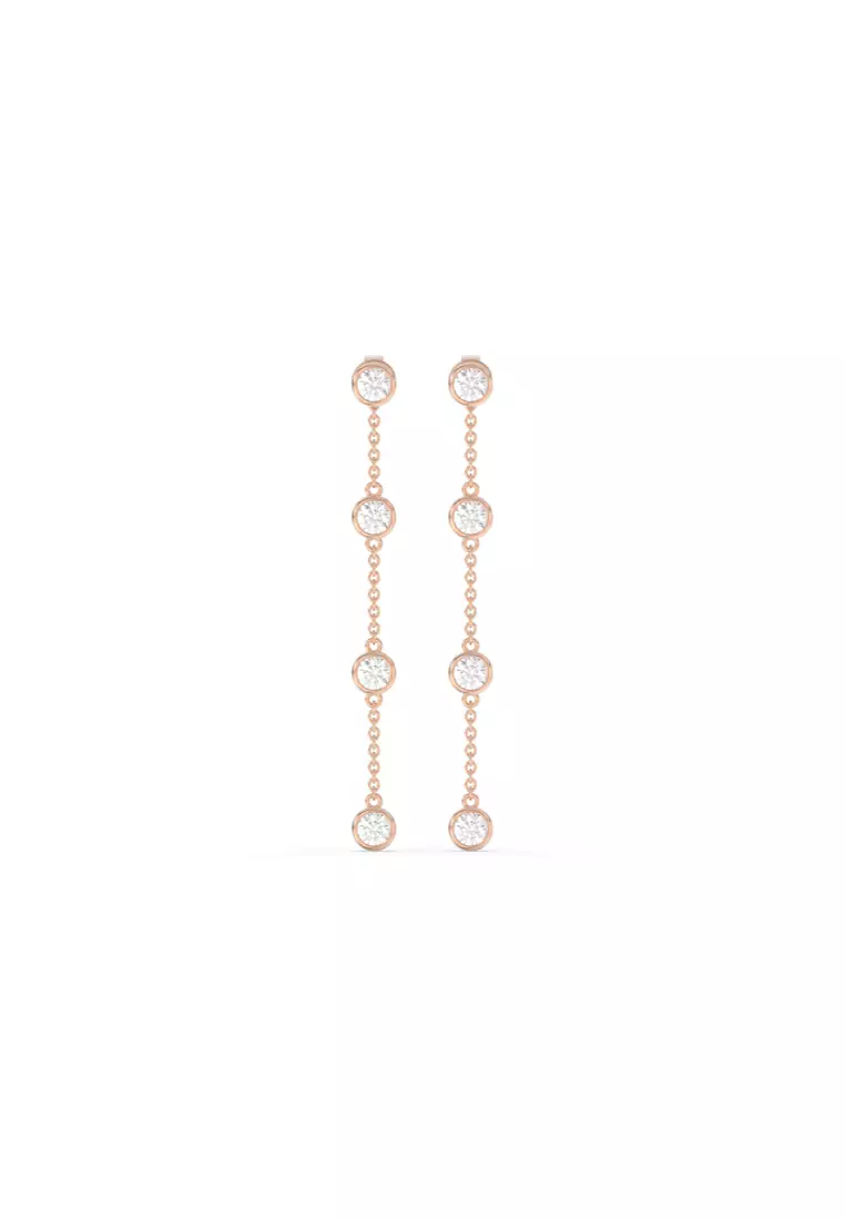 Buy BEON Diamond Elegance Duo Lab Grown Diamond Multiway Earrings with ...