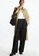 COS black Straight-Leg Elasticated Wool Trousers 01874AA2B27CB1GS_1