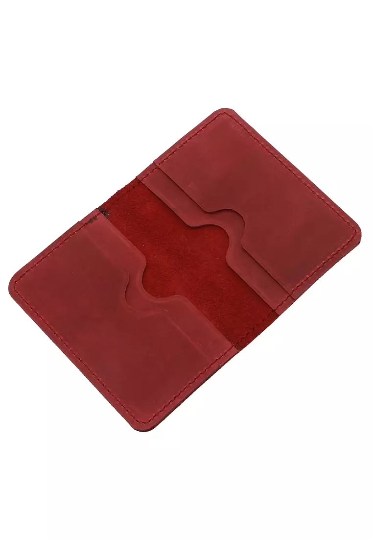 Zackly Card Holder Wallet Dompet Kartu Many Slot Handmade Material Genuine Leather Kulit 024 ORIGINAL - Maroonch