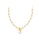 Glamorousky silver Simple Fashion Plated Gold 316L Stainless Steel Flower Short Necklace F0971AC5051D65GS_2