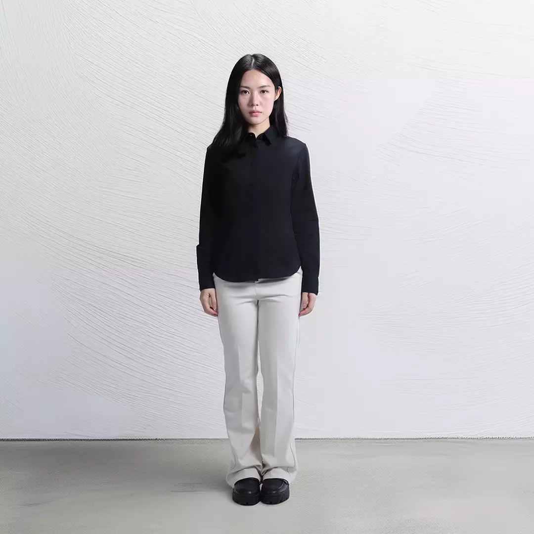 Kemeja Fitted Wanita | Basic Fitted Shirt 62002