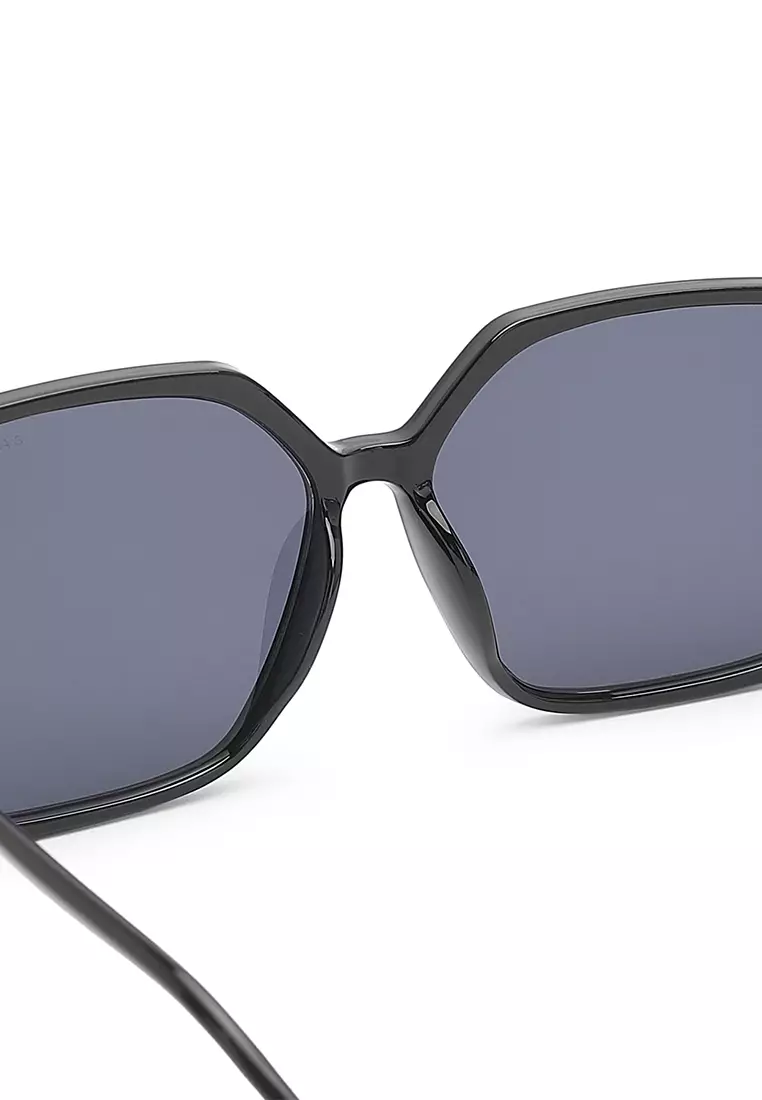 Unisex Fashion Sunglasses - Glossy Black / Grey