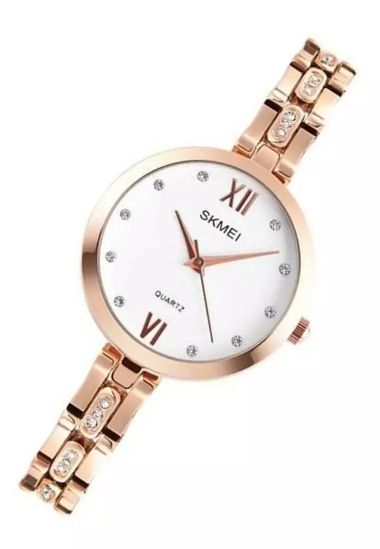 Jam Tangan Analog Elegan Wanita Waterproof 30m Strap Tali Material Stainless UC51 ORIGINAL