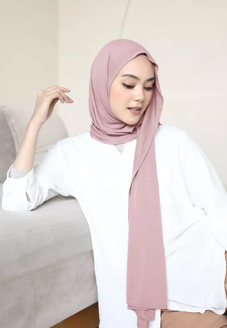 Pashmina Meleyot Basic Tencel Premium - Pinktone